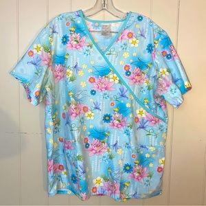 Size Large Tinkerbell Scrub Top